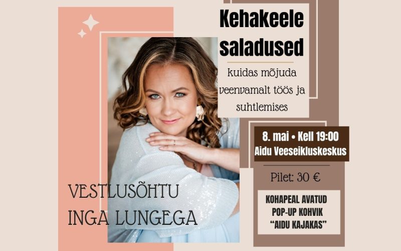 Vestlusõhtu Inga Lungega 8.mai Aidu VSK